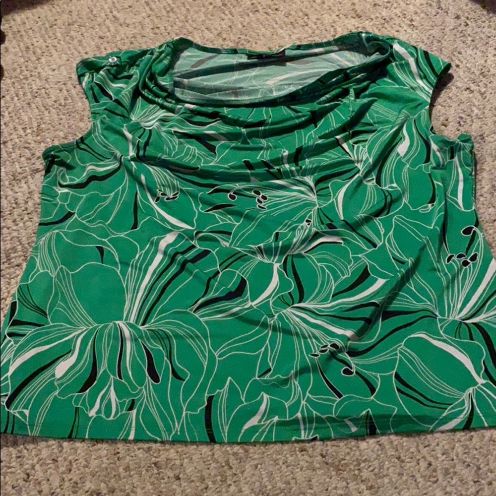 Green silk tank